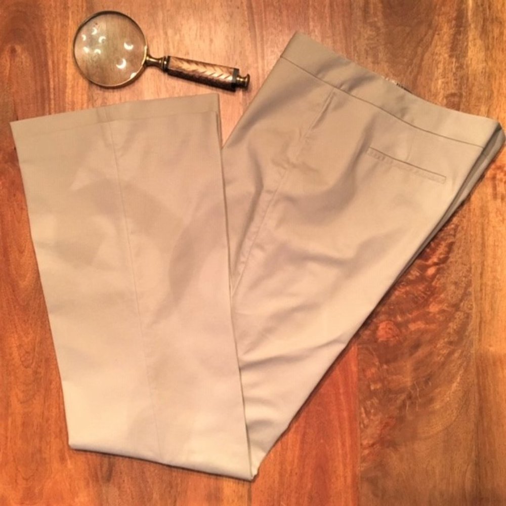 Tahari Ladies Wide Leg Gray Dress Khaki Pants